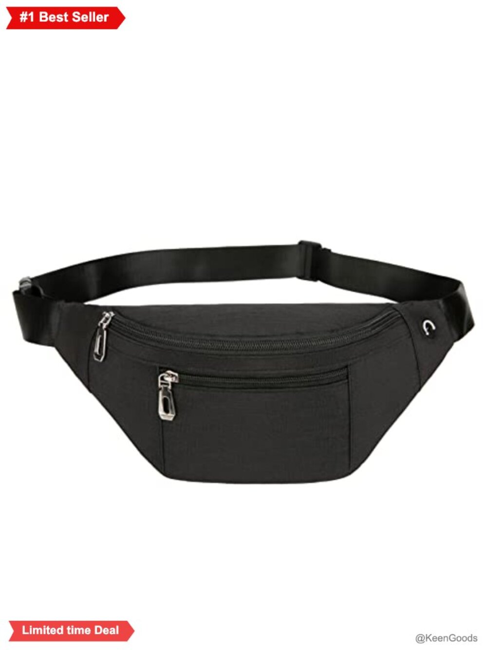 Nylon Water-Repellent Fanny Pack Waist Pack Adjustable Belt